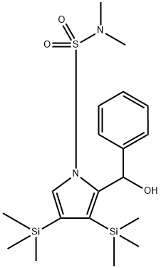 1H-Pyrrole-1-sulfonamide, 2-(hydroxyphenylmethyl)-N,N-dimethyl-3,4-bis(trimethylsilyl)- Structure