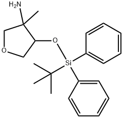 4-((tert-Butyldiphenylsilyl)oxy)-3-methyltetrahydrofuran-3-amine Structure