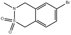 6-Bromo-3-methyl-3,4-dihydro-1H-benzo[d][1,2]thiazine 2,2-dioxide 구조식 이미지