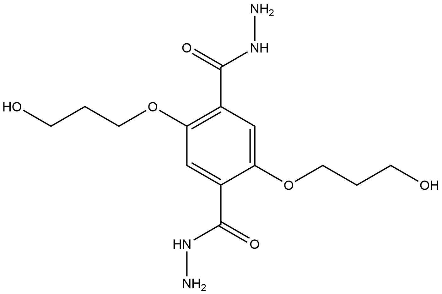 2,5-Bis(3-hydroxypropoxy)-1,4-benzenedicarboxylic acid 1,4-dihydrazide Structure