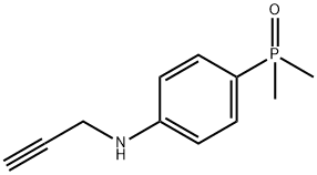 Dimethyl(4-(prop-2-yn-1-ylamino)phenyl)phosphine oxide 구조식 이미지