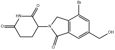 3-(4-Bromo-6-(hydroxymethyl)-1-oxoisoindolin-2-yl)piperidine-2,6-dione Structure