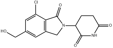 3-(7-Chloro-5-(hydroxymethyl)-1-oxoisoindolin-2-yl)piperidine-2,6-dione 구조식 이미지