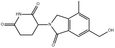 3-(6-(Hydroxymethyl)-4-methyl-1-oxoisoindolin-2-yl)piperidine-2,6-dione Structure