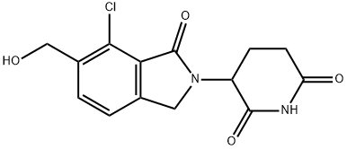 3-(7-Chloro-6-(hydroxymethyl)-1-oxoisoindolin-2-yl)piperidine-2,6-dione 구조식 이미지