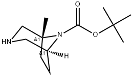 tert-Butyl (1R,5S)-1-methyl-3,8-diazabicyclo[3.2.1]octane-8-carboxylate 구조식 이미지