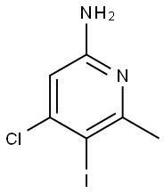 4-Chloro-5-iodo-6-methylpyridin-2-amine 구조식 이미지