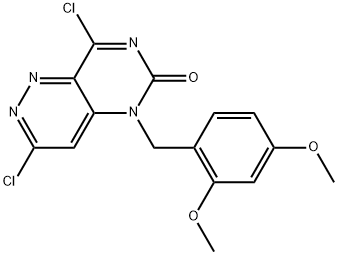 3,8-Dichloro-5-(2,4-dimethoxybenzyl)pyrimido[5,4-c]pyridazin-6(5H)-one 구조식 이미지