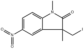 3-(iodomethyl)-1,3-dimethyl-5-nitroindolin-2-one Structure