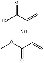 2-프로페노산,메틸에스테르,2-프로페노산나트륨중합체 구조식 이미지