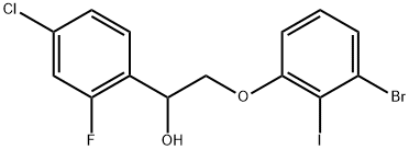 Benzenemethanol, α-[(3-bromo-2-iodophenoxy)methyl]-4-chloro-2-fluoro- Structure