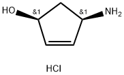 2-Cyclopenten-1-ol, 4-amino-, hydrochloride (1:1), (1S,4R)- Structure