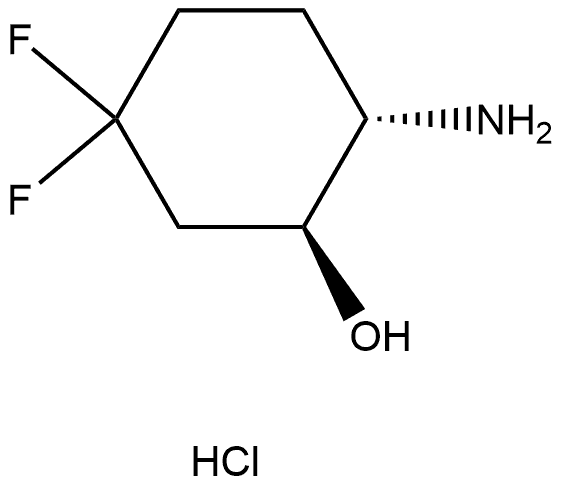 Cyclohexanol, 2-amino-5,5-difluoro-, hydrochloride (1:1), (1S,2S)- Structure