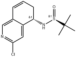 N-((S)-3-Chloro-5,6-dihydroisoquinolin-5-yl)-2-methylpropane-2-sulfinamide 구조식 이미지