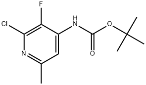 tert-Butyl (2-chloro-3-fluoro-6-methylpyridin-4-yl)carbamate 구조식 이미지