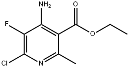Ethyl 4-amino-6-chloro-5-fluoro-2-methylnicotinate 구조식 이미지