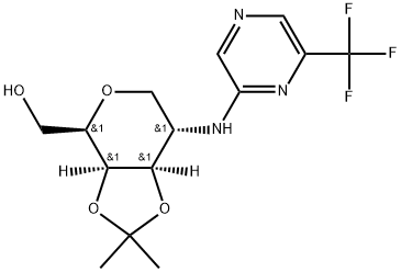 D-Galactitol, 1,5-anhydro-2-deoxy-3,4-O-(1-methylethylidene)-2-[[6-(trifluoromethyl)-2-pyrazinyl]amino]- Structure