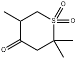 2,2,5-Trimethyltetrahydro-4H-thiopyran-4-one 1,1-dioxide Structure