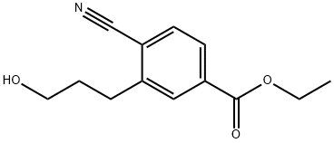 Ethyl 4-cyano-3-(3-hydroxypropyl)benzoate 구조식 이미지