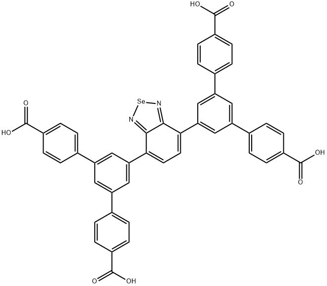 5',5''''-(benzo[c][1,2,5]selenadiazole-4,7-diyl)bis(([1,1':3',1''-terphenyl]-4,4''-dicarboxylic acid)) Structure