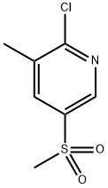 2-Chloro-3-methyl-5-(methylsulfonyl)pyridine Structure