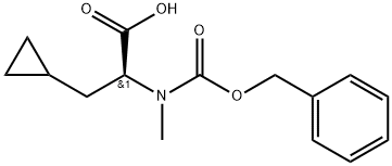 Cyclopropanepropanoic acid, α-[methyl[(phenylmethoxy)carbonyl]amino]-, (αS)- Structure