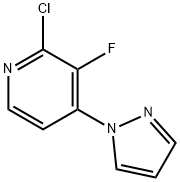 2-Chloro-3-fluoro-4-(1H-pyrazol-1-yl)pyridine Structure
