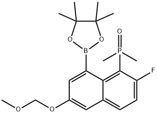 (2-Fluoro-6-(methoxymethoxy)-8-(4,4,5,5-tetramethyl-1,3,2-dioxaborolan-2-yl)naphthalen-1-yl)dimethylphosphine oxide 구조식 이미지