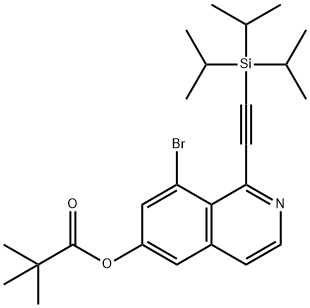 8-Bromo-1-((triisopropylsilyl)ethynyl)isoquinolin-6-yl pivalate Structure