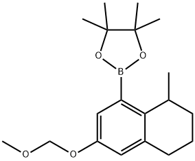 2-(3-(Methoxymethoxy)-8-methyl-5,6,7,8-tetrahydronaphthalen-1-yl)-4,4,5,5-tetramethyl-1,3,2-dioxaborolane 구조식 이미지