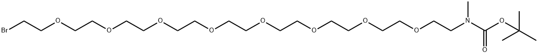 tert-Butyl (26-bromo-3,6,9,12,15,18,21,24-octaoxahexacosyl)(methyl)carbamate Structure