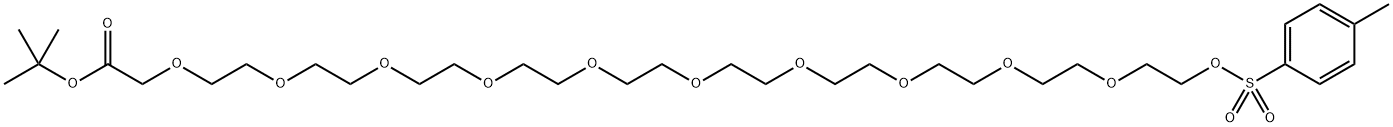 tert-Butyl 32-(tosyloxy)-3,6,9,12,15,18,21,24,27,30-decaoxadotriacontanoate Structure