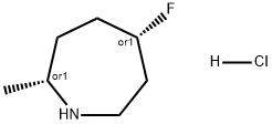 rel-1H-Azepine, 5-fluorohexahydro-2-methyl-, hydrochloride (1:1),(2R,5S)- Structure