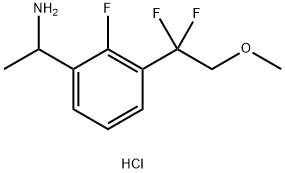 1-(3-(1,1-Difluoro-2-methoxyethyl)-2-fluorophenyl)ethan-1-amine hydrochloride Structure