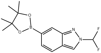 2-(Difluoromethyl)-6-(4,4,5,5-tetramethyl-1,3,2-dioxaborolan-2-yl)-2H-indazole 구조식 이미지