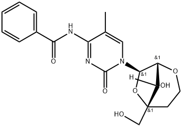 Benzamide, N-?[1-?[2,?6-?anhydro-?5-?deoxy-?4-?C-?(hydroxymethyl)?-?α-?L-?lyxo-?hexofuranosyl]?-?1,?2-?dihydro-?5-?methyl-?2-?oxo-?4-?pyrimidinyl]?- Structure