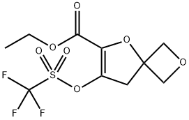 Ethyl 7-(((trifluoromethyl)sulfonyl)oxy)-2,5-dioxaspiro[3.4]oct-6-ene-6-carboxylate Structure