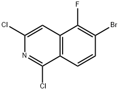 6-Bromo-1,3-dichloro-5-fluoroisoquinoline 구조식 이미지