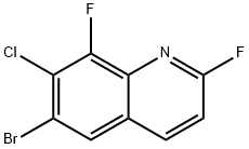 6-Bromo-7-chloro-2,8-difluoroquinoline 구조식 이미지