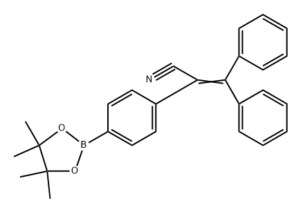 Benzeneacetonitrile, α-(diphenylmethylene)-4-(4,4,5,5-tetramethyl-1,3,2-dioxaborolan-2-yl)- 구조식 이미지