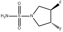 (3R,4R)-3,4-Difluoropyrrolidine-1-sulfonamide 구조식 이미지