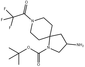 tert-Butyl 3-amino-8-(2,2,2-trifluoroacetyl)-1,8-diazaspiro[4.5]decane-1-carboxylate 구조식 이미지