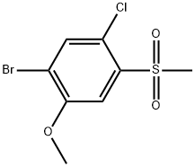 1-Bromo-5-chloro-2-methoxy-4-(methylsulfonyl)benzene 구조식 이미지