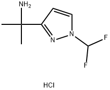 2-(1-(Difluoromethyl)-1H-pyrazol-3-yl)propan-2-amine hydrochloride 구조식 이미지
