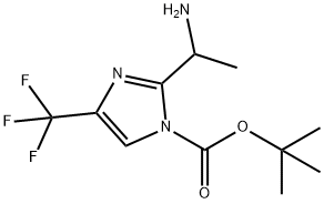 tert-Butyl 2-(1-aminoethyl)-4-(trifluoromethyl)-1H-imidazole-1-carboxylate 구조식 이미지