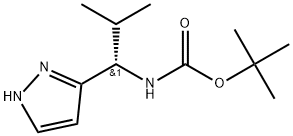 tert-Butyl (2-methyl-1-(1H-pyrazol-3-yl)propyl)carbamate Structure