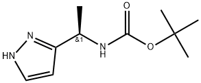 tert-Butyl (R)-(1-(1H-pyrazol-3-yl)ethyl)carbamate Structure