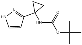 tert-Butyl (1-(1H-pyrazol-3-yl)cyclopropyl)carbamate Structure