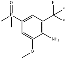 (4-Amino-3-methoxy-5-(trifluoromethyl)phenyl)dimethylphosphine oxide Structure