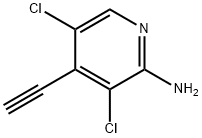 3,5-Dichloro-4-ethynyl-2-pyridinamine 구조식 이미지